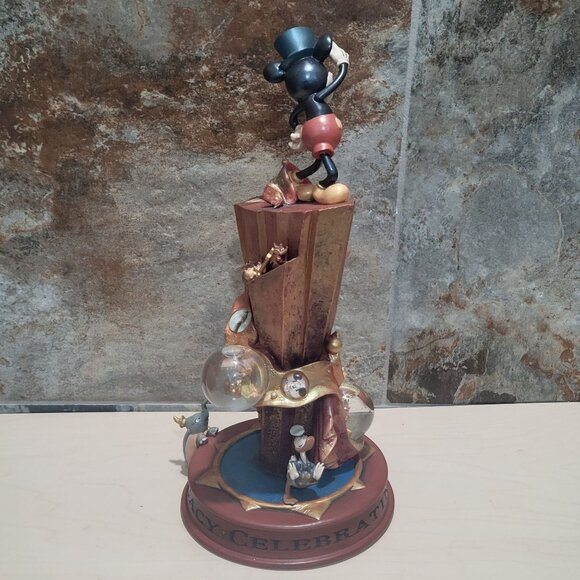 Walt Disney Mickey Mouse 100th Year Celebrating A Legacy Water Globe Statue - Picture 2 of 16